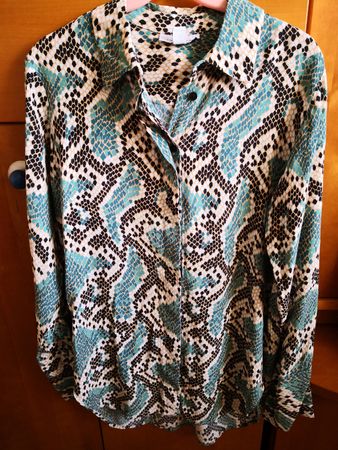 Bluse mit Pythonprint von Topshop, Gr. 36