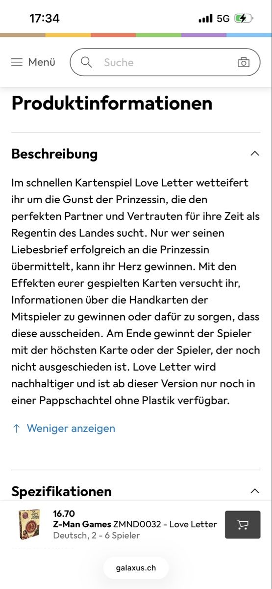 Spiele: Love Letter - Spiel – Neu und originalverpackt aus Wolhusen von lua_b2wl 3