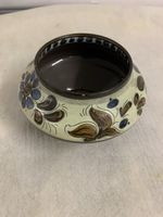 Handbemalte Keramikschale, Blumendekor, Ø 16cm Ki8