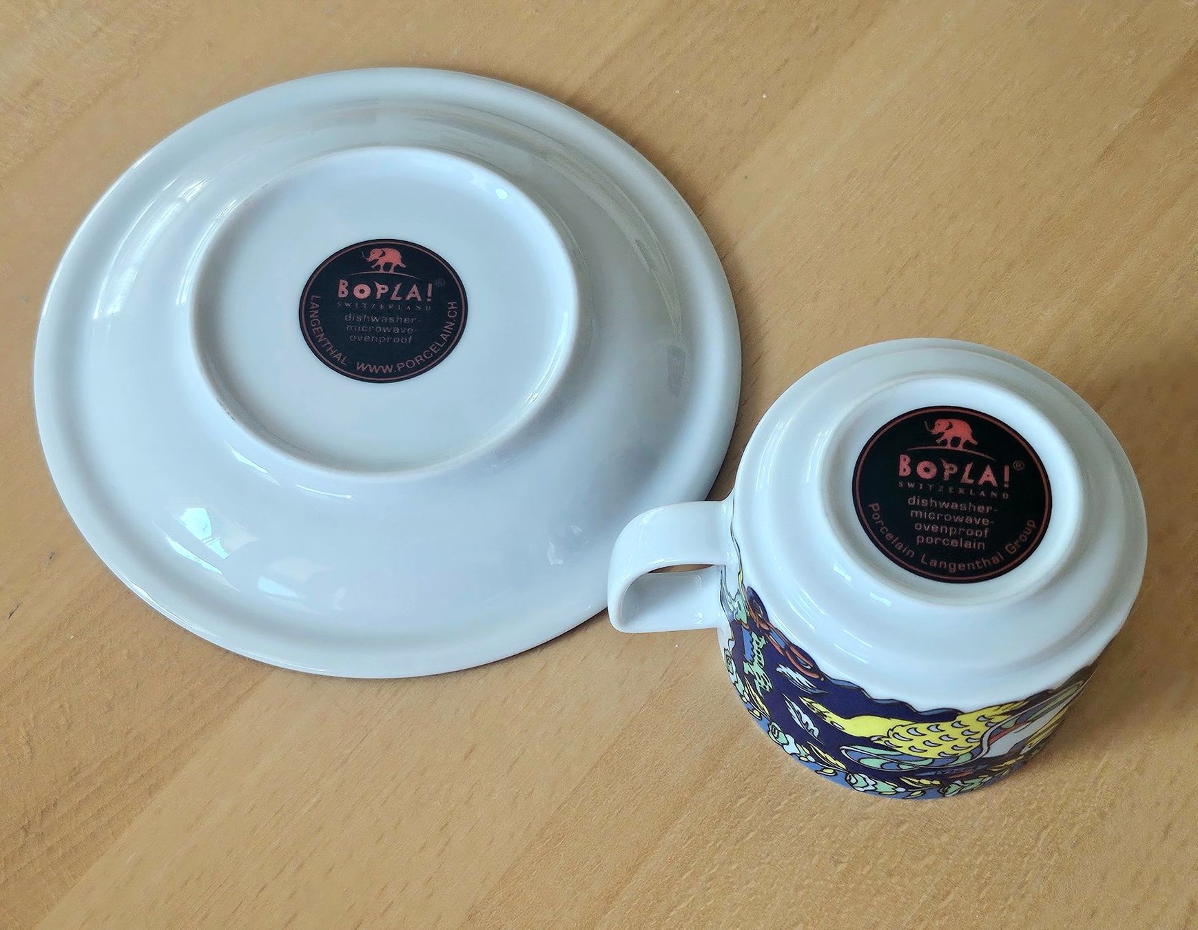 Bopla Tazze: Bopla Evolution Kaffeetasse mit UT Rosetta Teddy blau – Nuovo (secondo la descrizione) da Dietikon venduto da erdbeeren 6