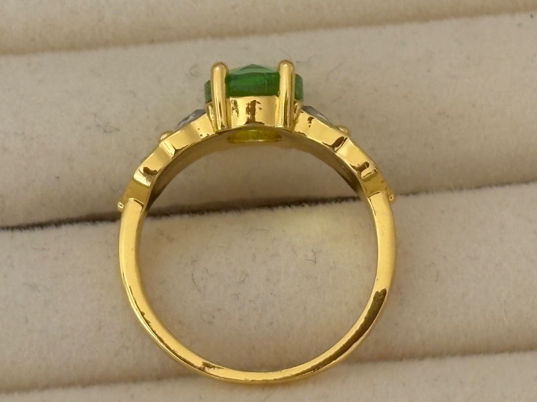 Ringe: Luxus Elegante Gr.17/7 Ring Farbe: Gold /  Grün – Neu (gemäss Beschreibung) aus Biel-Bienne von Roserosse13 3