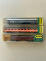 Minitrix N - 3x SBB-Wagen OVP - 3067 / 3106 / 3503