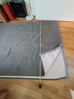 Curtain grey linen fabric 152cm x 265cm good condition