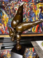 Traumhafte Interessante Dame Bronze Figur
