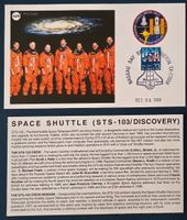Spez. Karte STS-103 Gruppenbild mit Stempel 24.12.1999