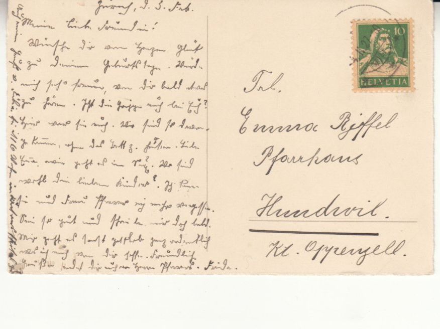 Cartoline postali: Glückwunschkarte 1927 – Usato da Bürglen TG venduto da StampGraf 1