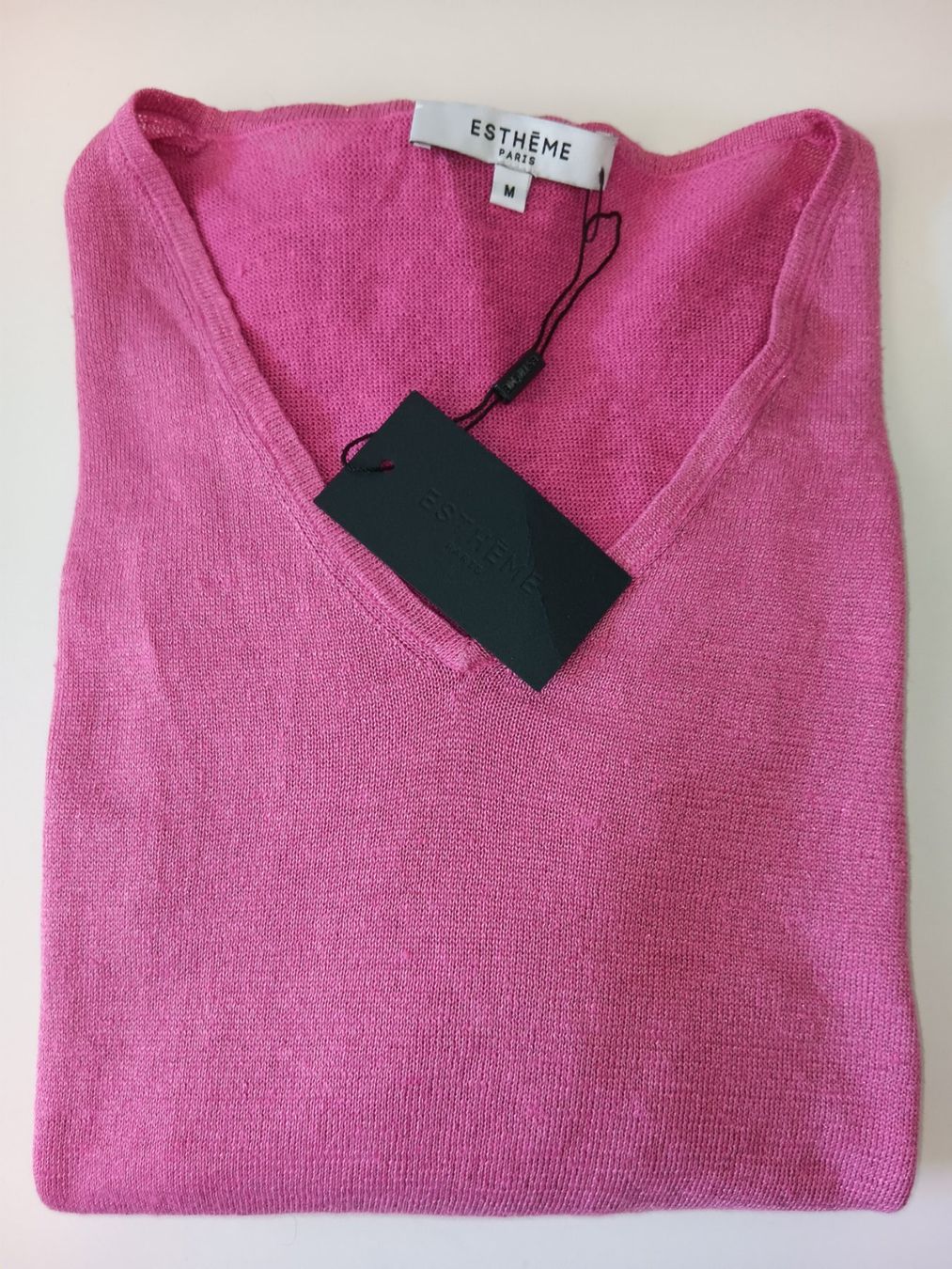 Maglioni & Felpe: ESTHEME PARIS Pull en lin rose taille M neuf – Nuovo e nell'imballaggio originale da Cossonay-Ville venduto da Les_1001_perles 3