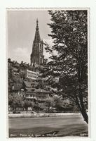 Postkarte Bern Partie a. d. Aare mit Münster 15.08.1943