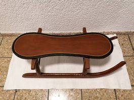 Antiker Holzschlitten Bauernmalerei