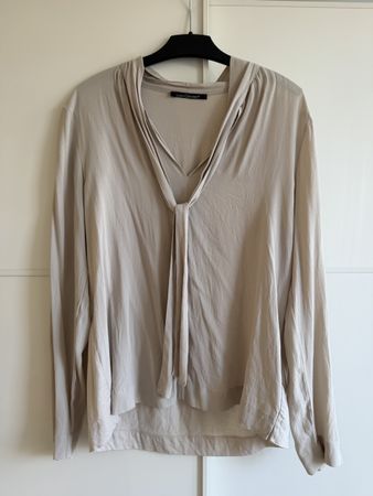 Luisa Cerano Seidenbluse, Beige, Grösse 36, Top Zustand!