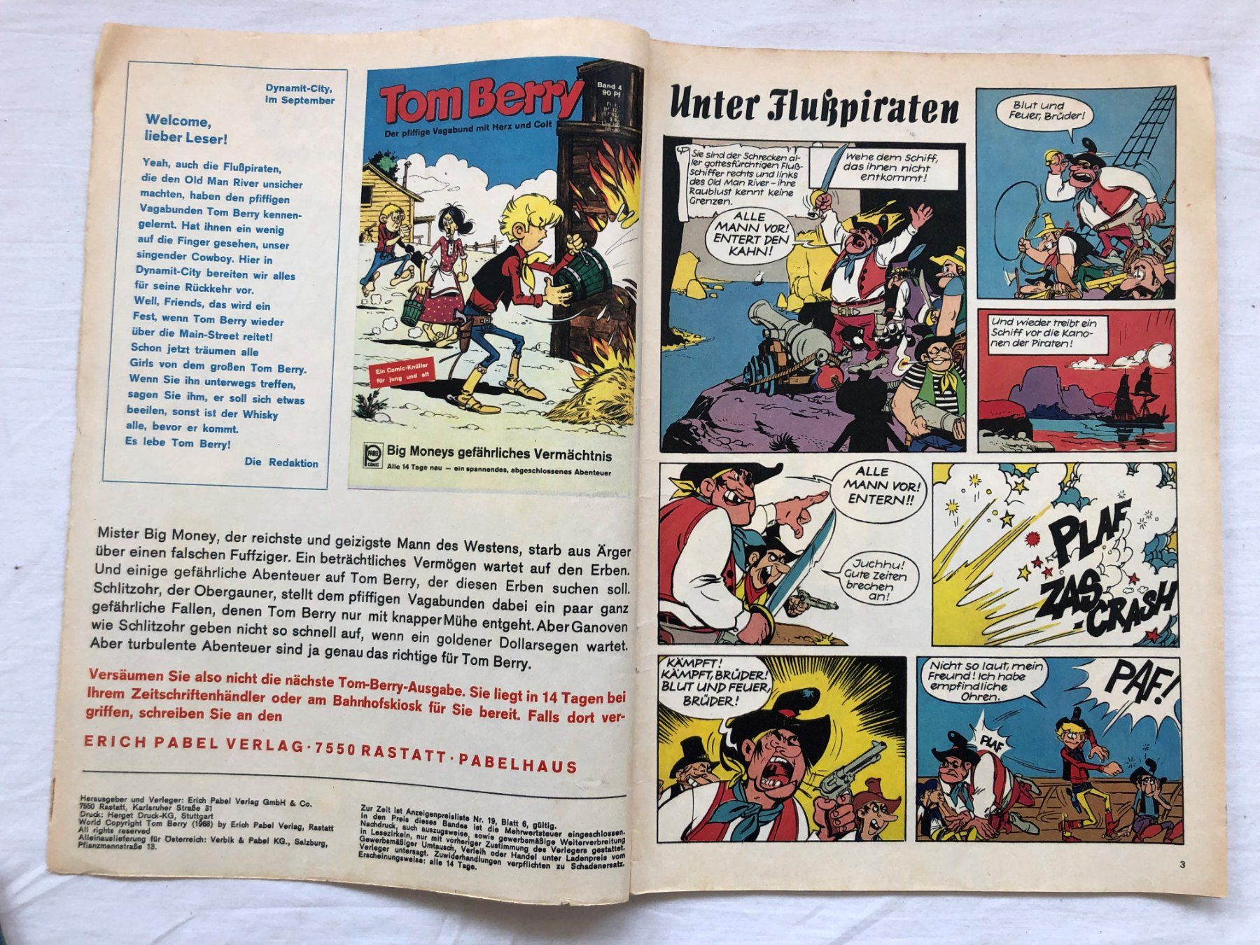 BD: 9x Hefte - Tom Berry - Pabel Verlag – D'occasion à Schaffhausen par durruti 8