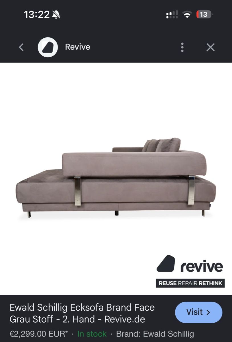Divani: Graues Ecksofa von Ewald Schillig – Usato da Fehraltorf venduto da Sofalab.swiss 9