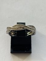 Damenring Silber 925 mit Zirkonia gedrehtes Design