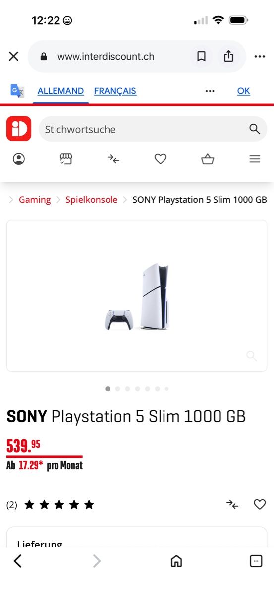 Sony Console: PlayStation 5 slim 1To – Nuovo (secondo la descrizione) da Delley venduto da vbr_7mj7 1