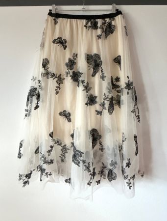 Sommerrock, Tüllrock, Boho Rock, Gr. S, NEU, Schmetterlinge