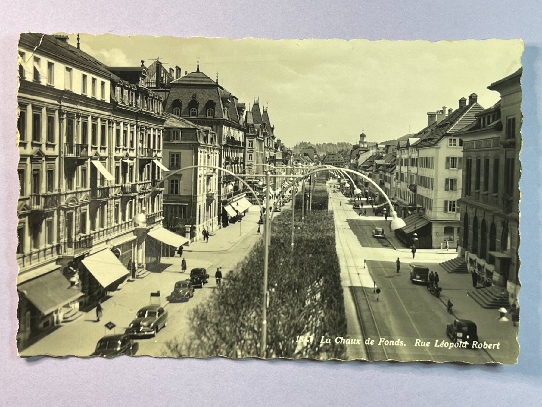 Ansichtskarten: La Chaux de Fonds - Rue Léopold Robert – Gebraucht aus Steg VS von _vinci_