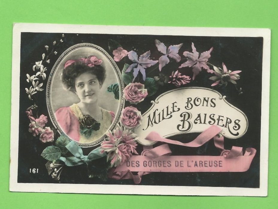 Ansichtskarten: Alte Ansichtskarte "Mille Bons Baisers" 1910 – Gebraucht aus Zürich von t24_de