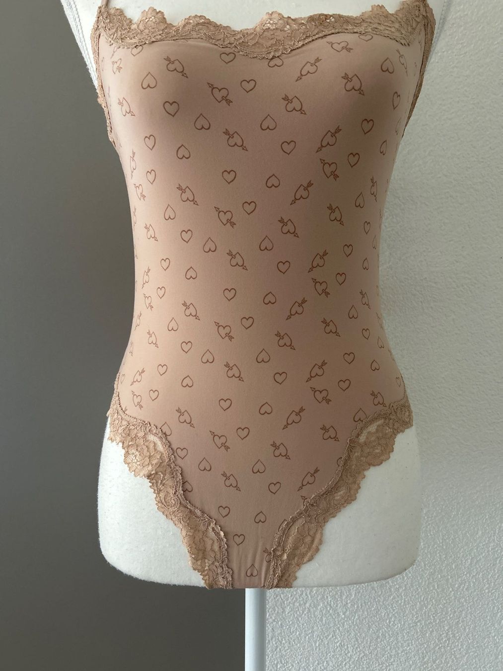 Skims Altra biancheria intima: Body hellbraun mit Spitze und Muster von Skims Gr. M – Usato da Brunnen venduto da Nala2929 2