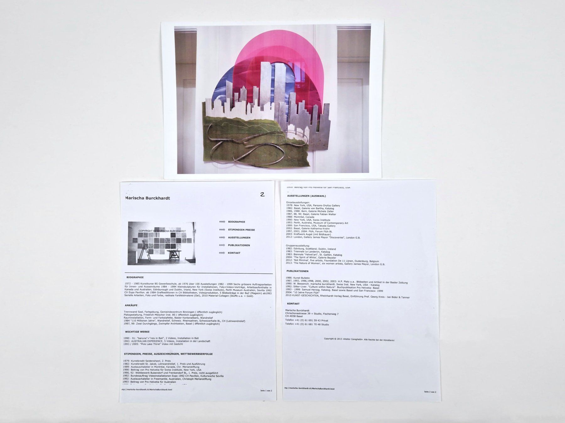 Dipinti: Marischa Burckhardt Suburbs 1985 Relief-Assemblage – Usato da Basel venduto da Restwert_Basel 8