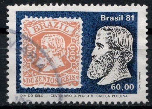 Tutti i francobolli: Timbre Brésil 1981, Pedro II, Obl. – Usato da Blonay venduto da Leglaude_01