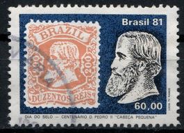 Timbre Brésil 1981, Pedro II, Obl.