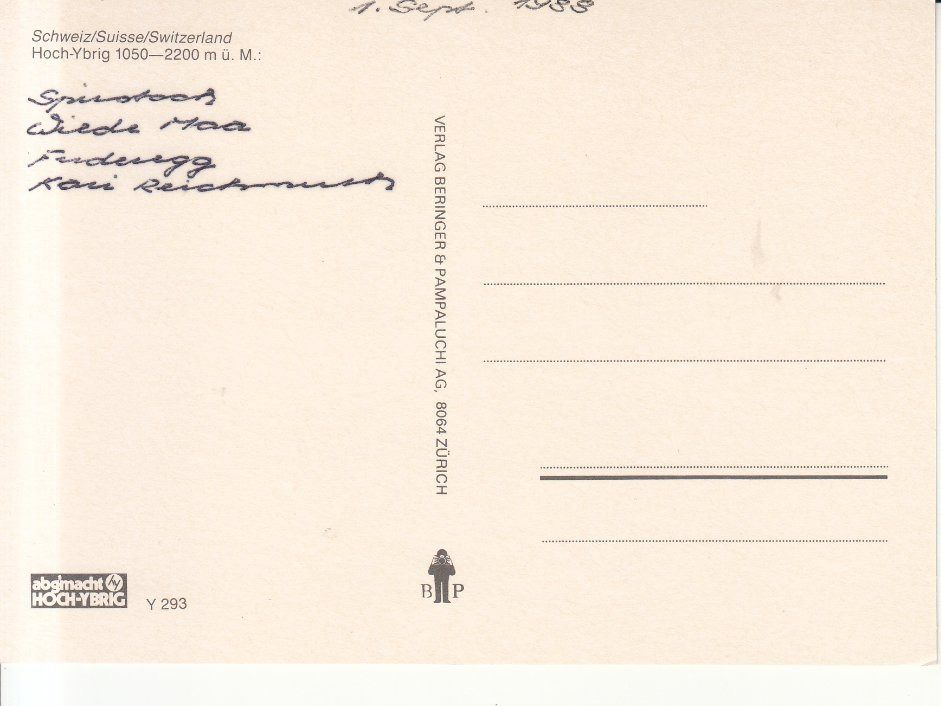 Cartoline postali: Hoch Ybrig 1988 – Usato da Bürglen TG venduto da StampGraf 1