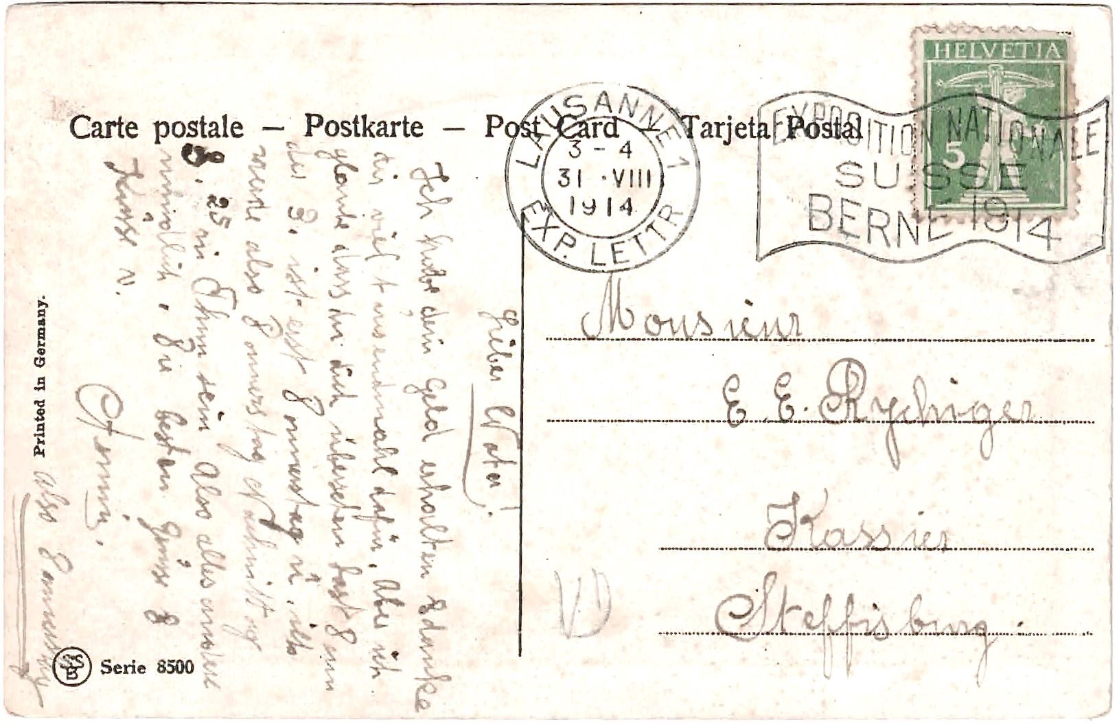 Ansichtskarten: Bootfahrt ib Lausanne ca. 1910 (VD) – Gebraucht aus Oberdorf BL von Hopfehuepfer 2