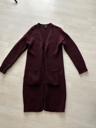 Strickmantel Forever 21 bordeaux / Aubergine, Grösse M