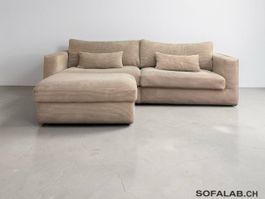 Beiges Cordsofa von Gutmann Factory Made in Germany