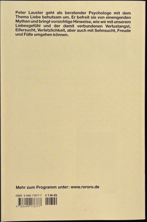 Peter Lauster Die Liebe Kaufen auf Ricardo