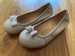 UNISA Ballerina Gr. 27 Gold Glitzer Schuhe