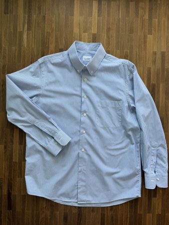 PELIKAMO poplin striped shirt blue / straight 41