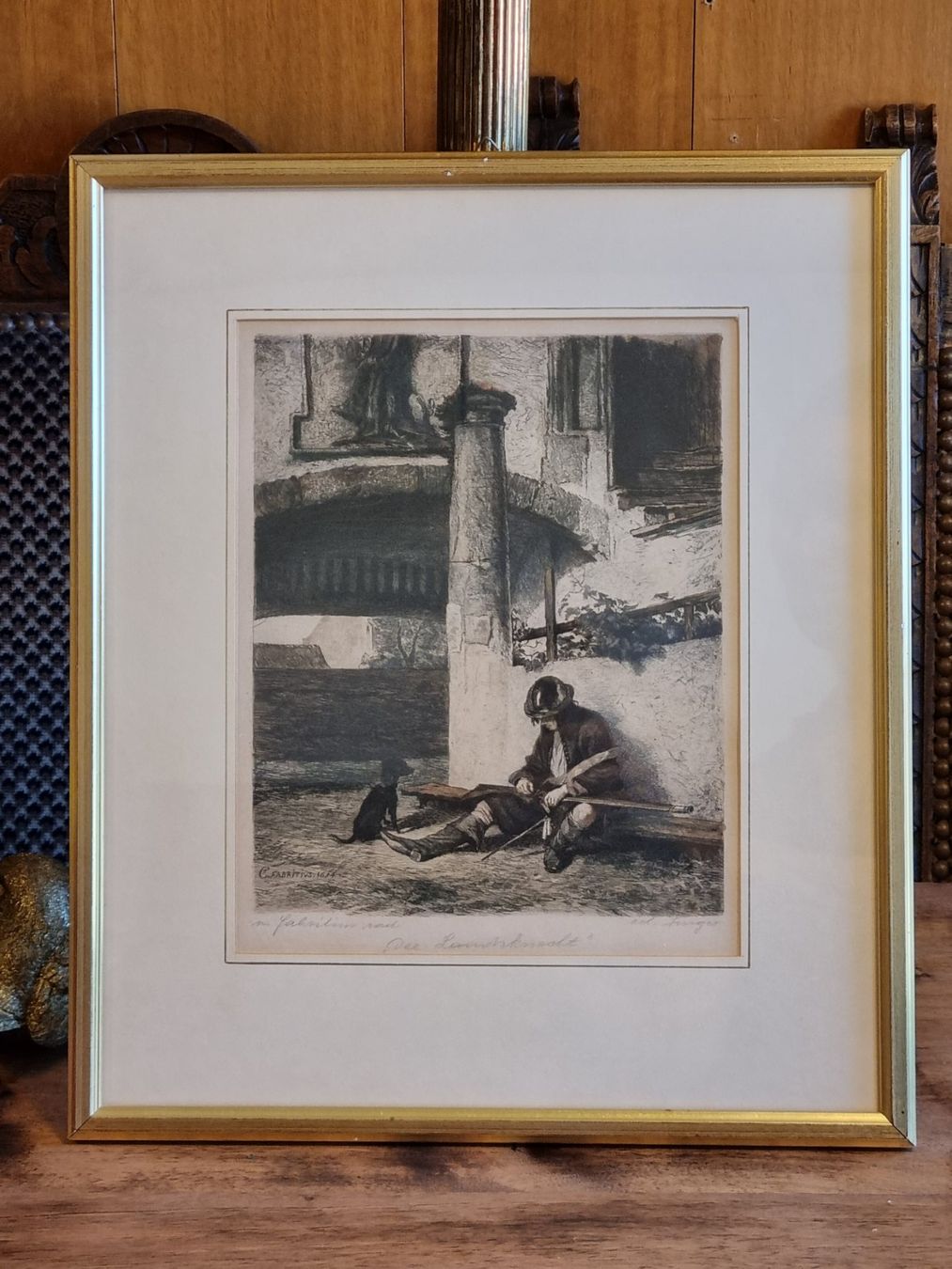 Gemälde: Antike Radierung Carel Fabritius The Sentry – Gebraucht aus Scharnachtal von devin03