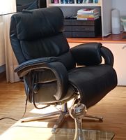 Elektr. RelaxSessel LEDER schwarz, individuell verstellbar