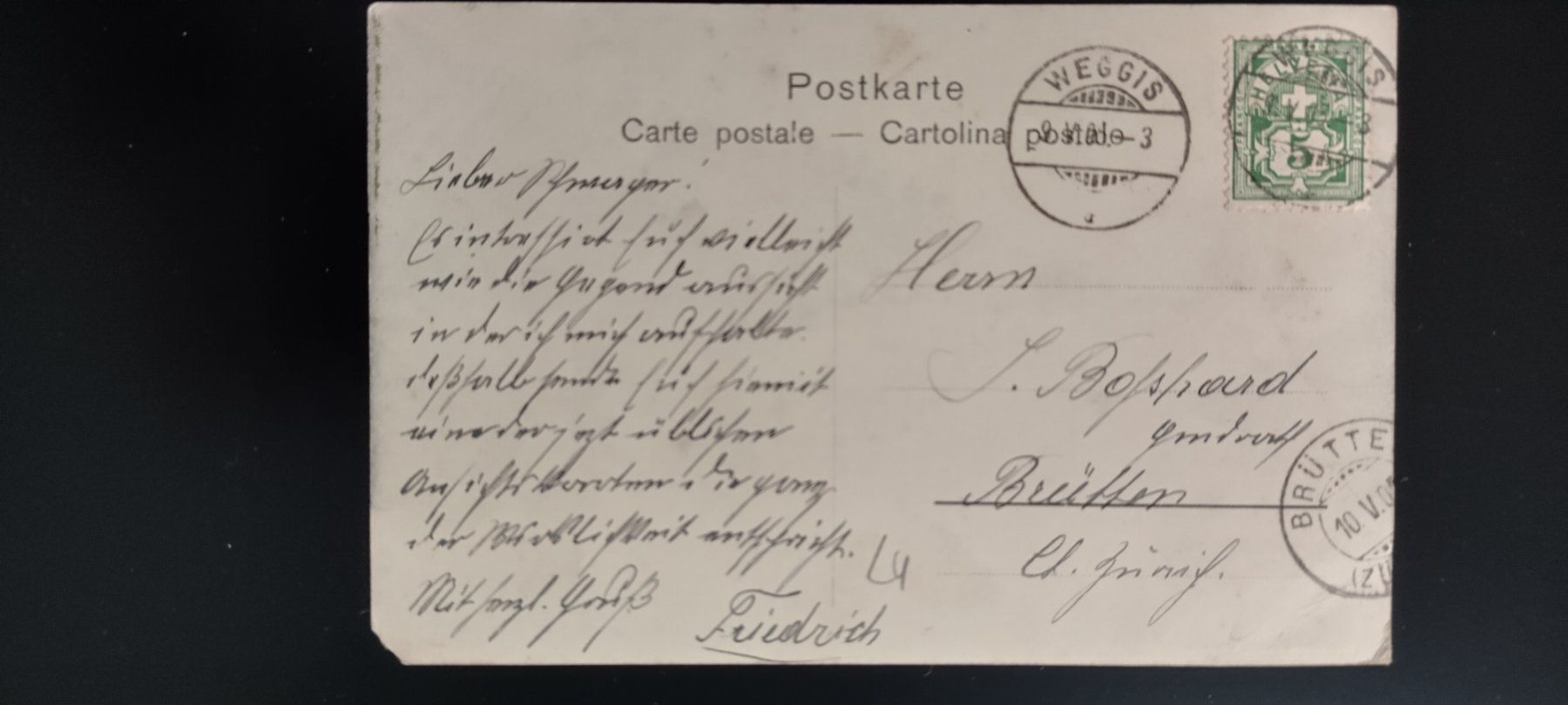 Cartoline postali: Lützelau bei Weggis, dat 1905? – Difettoso da Ohmstal venduto da Lebensfreude05 1