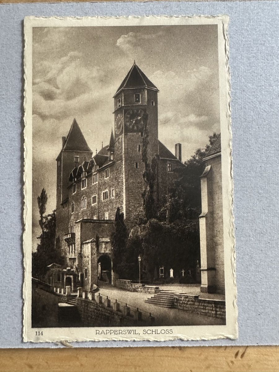Cartoline postali: Antike AK Schloss Rapperswil  – Usato da Frauenfeld venduto da aluma14 2