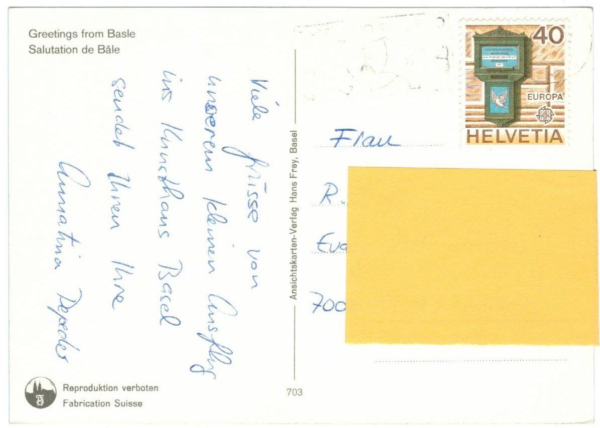 Cartes postales: AK Gruss aus Basel – D'occasion à Zürich par Tolima194 1