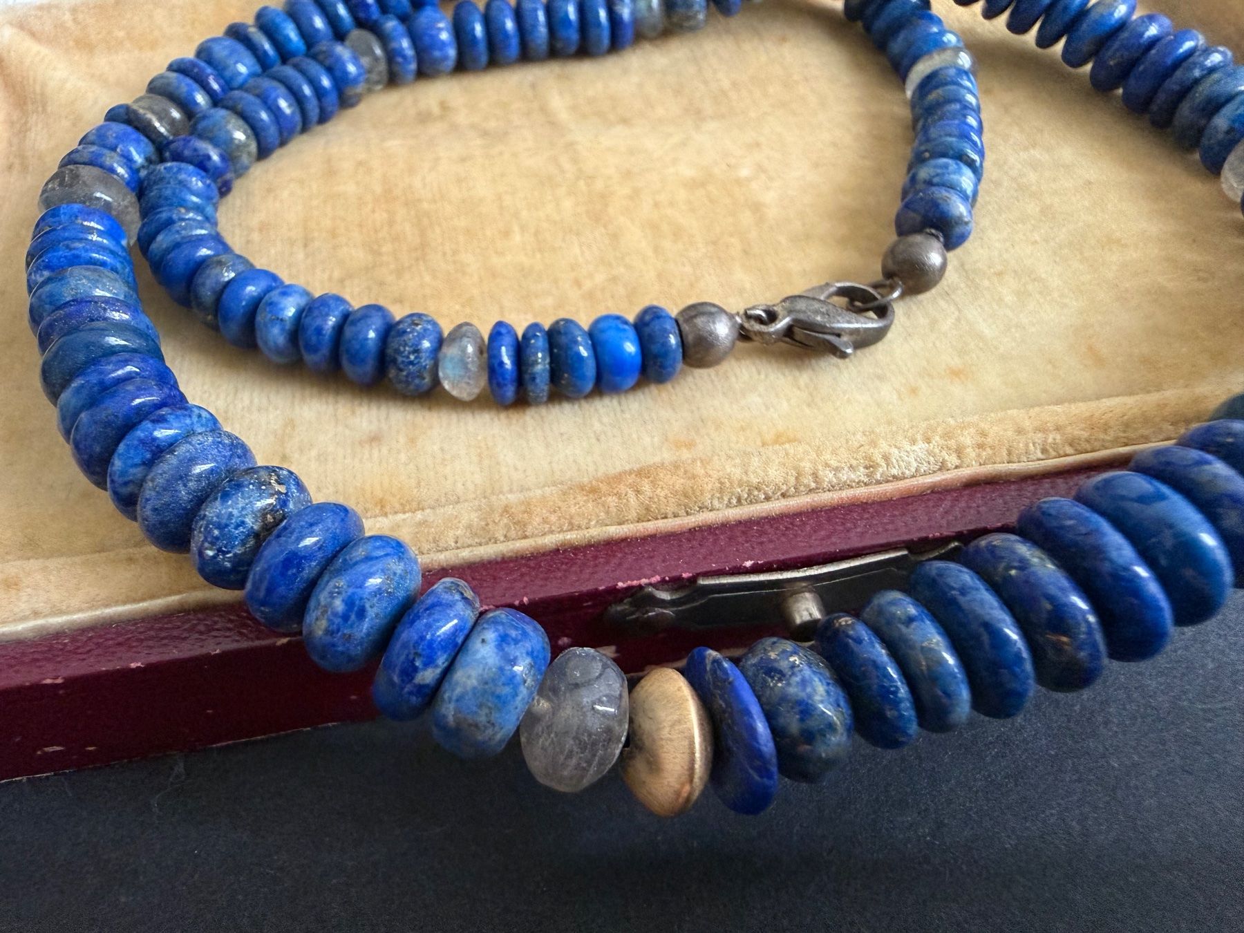 Ketten: Lapislazuli Kette mit Silber Verschluss 925 – Gebraucht aus Spiegel b. Bern von Rogger72 5