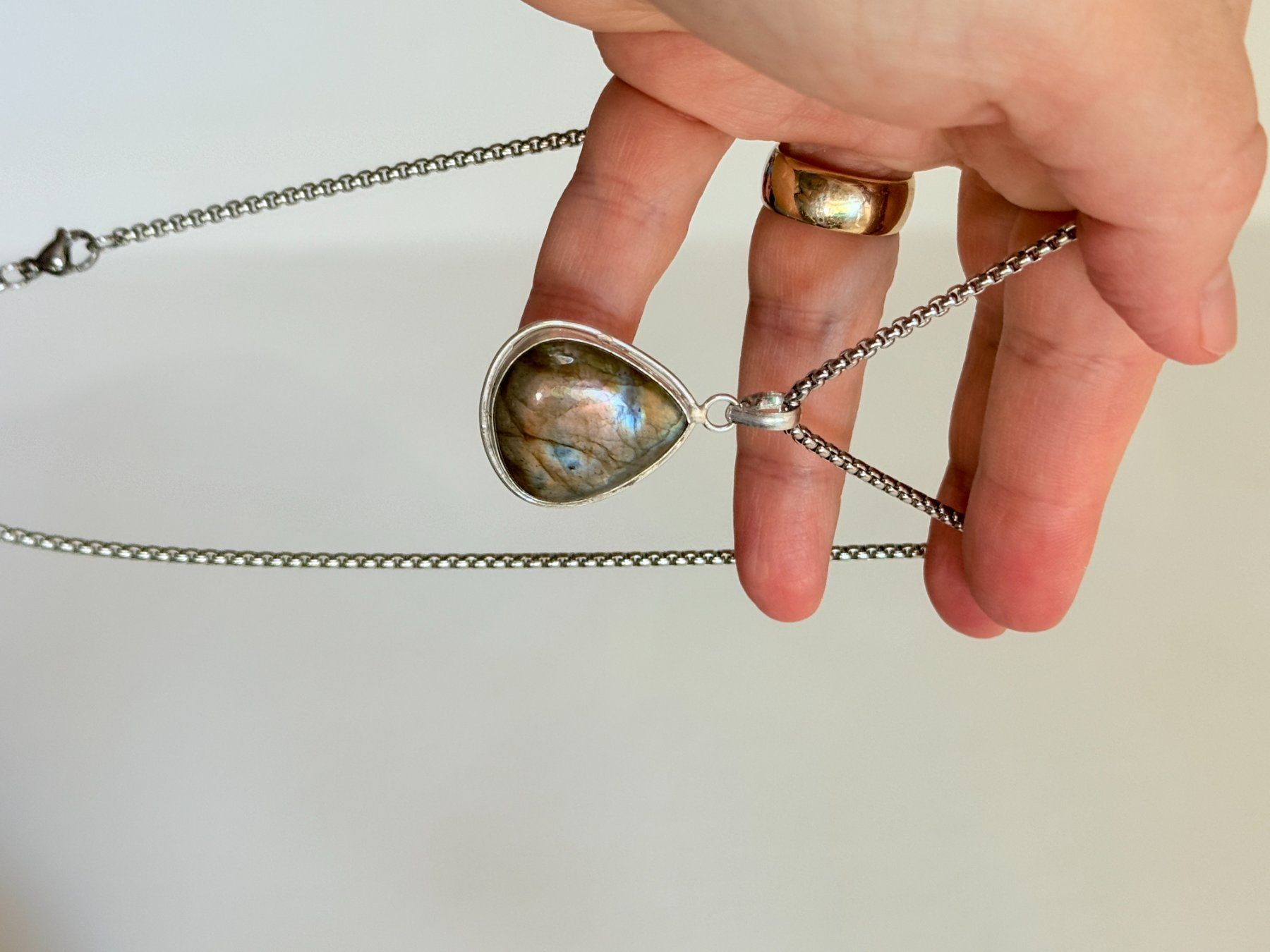Catenine: Collier Labradorite - Élégance Naturelle ✨ – Nuovo e nell'imballaggio originale da Genève venduto da AWWA 8