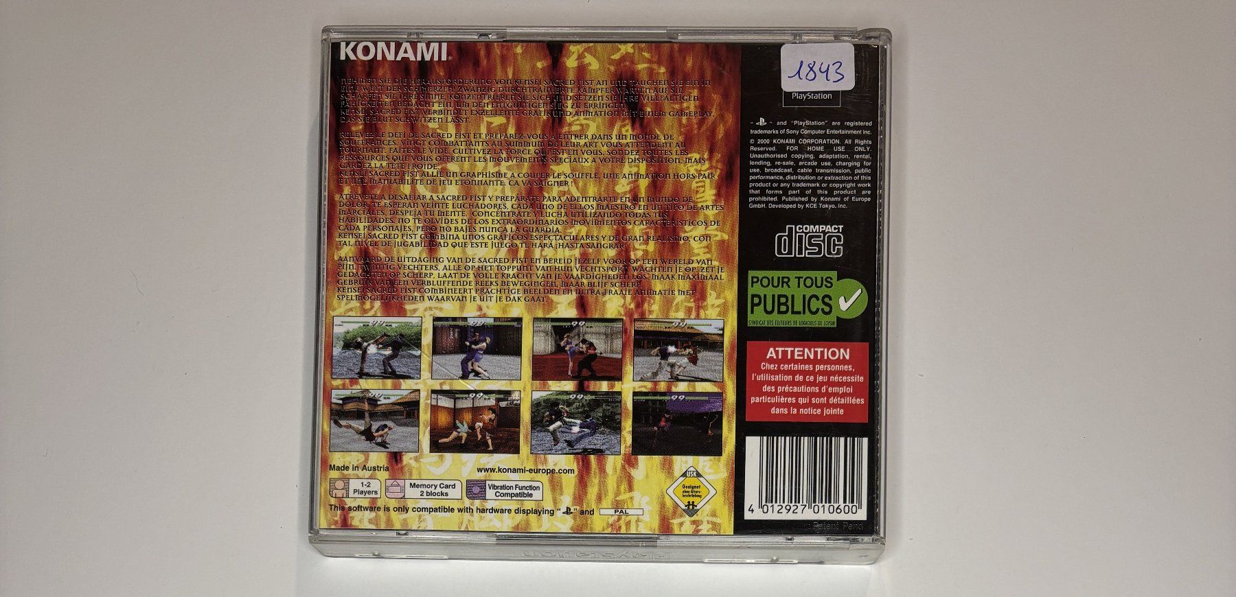 Spiele: PS1 - Kensei - Sacred Fist – Gebraucht aus Allschwil von Bullach 2