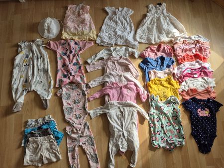 🩷🌼Mädchen Kleiderset 30-teilig  Gr. 68/74 Sommer Frühling