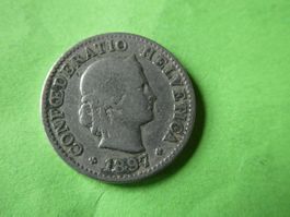 Schweiz 1897, 5 Rappen