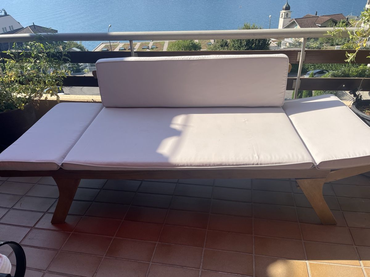 Divani: Garten/Balkon Sofa Liege Holz   – Usato da Weggis venduto da Taisvis 1