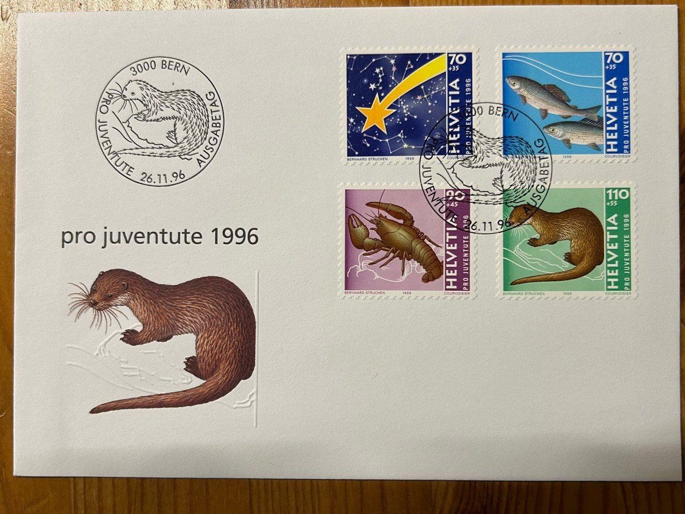 Alle Briefmarken: Erstagscouvert FDC Pro Juventute 1996 – Gebraucht aus Zollikon von Xblanka