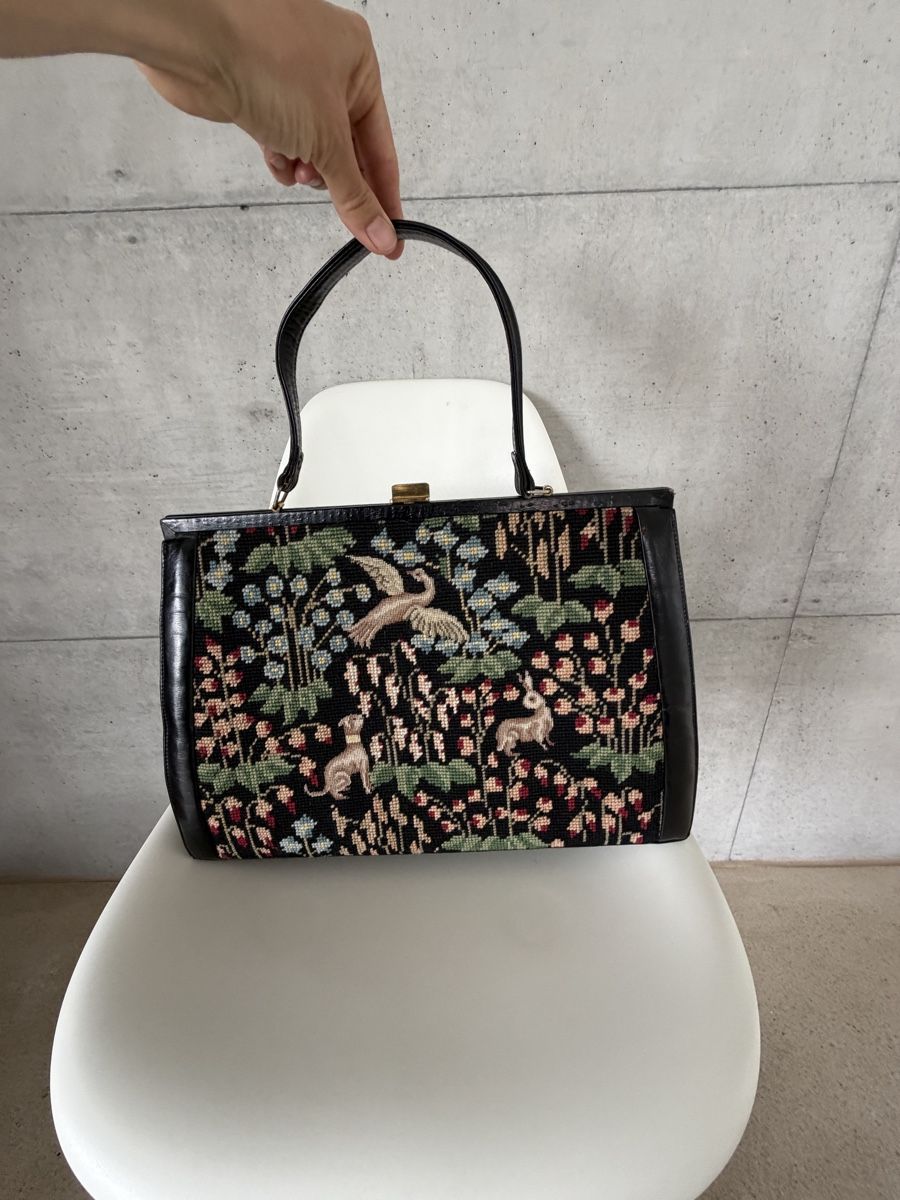 Taschen für Damen: Vintage Gobelin Petit Point Tasche ca 1950 – Gebraucht aus Gossau SG von sushifactory