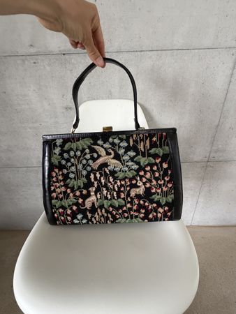 Vintage Gobelin Petit Point Tasche ca 1950