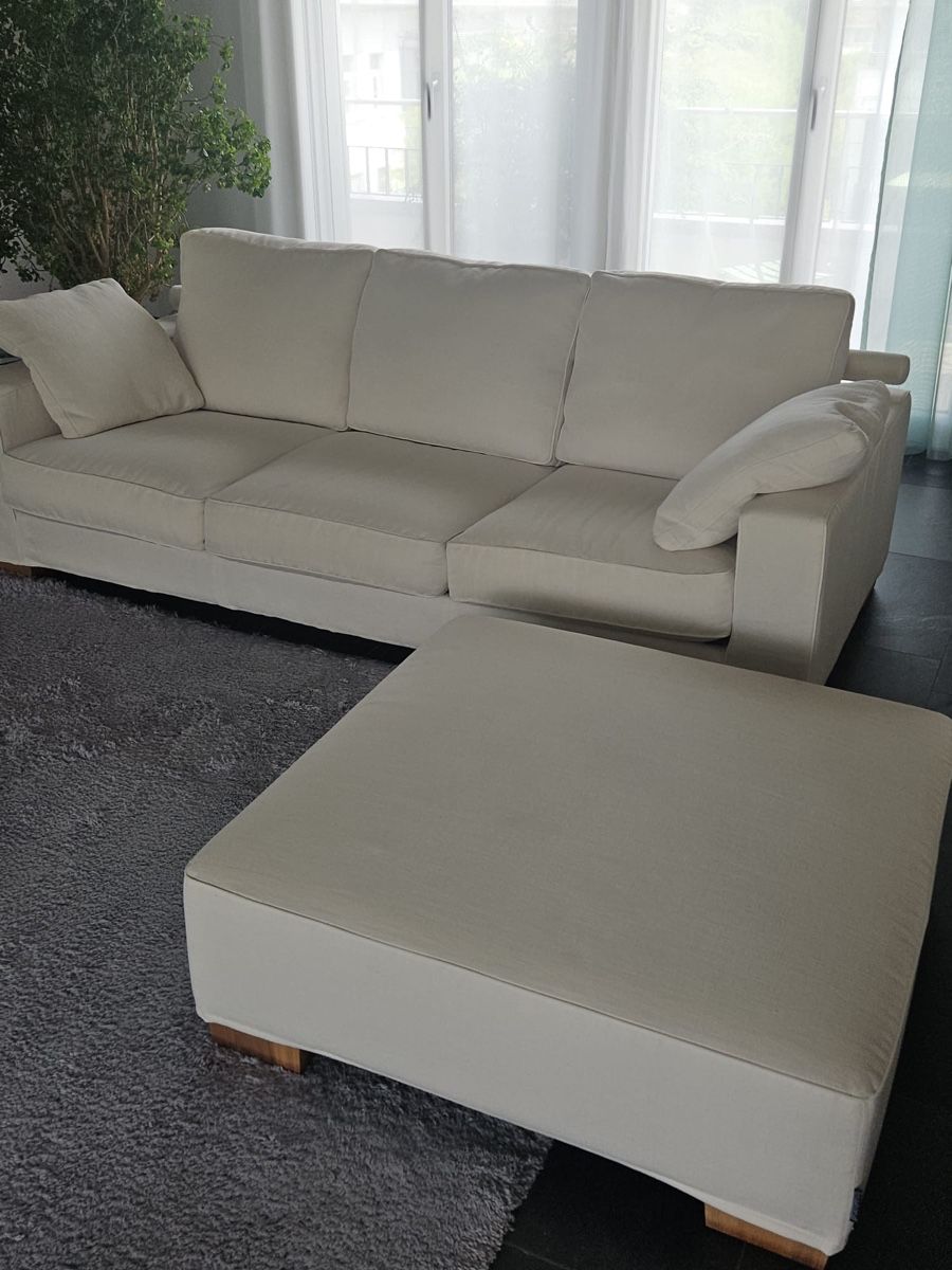 Divani: Offwhite, Flexform Sofa Status mit Hocker, Antonio Citterio – Usato da Embrach venduto da bea_8424 1