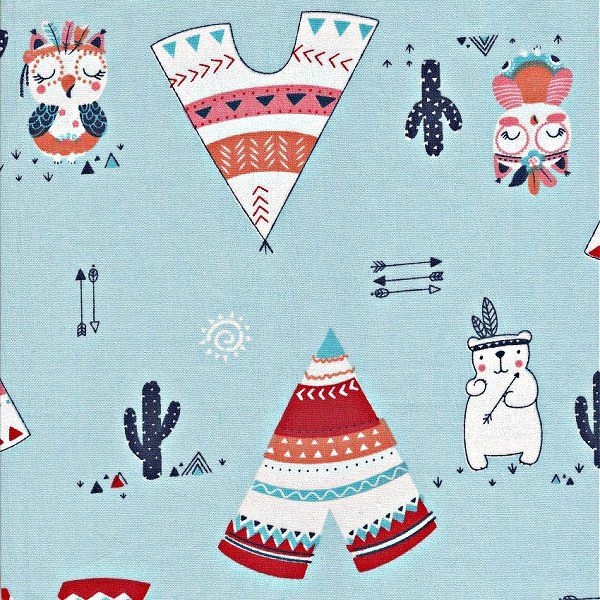Tessuti: 4 Fat quarter/Coupons patchwork & couture - Indiens bleus – Nuovo e nell'imballaggio originale da Gland venduto da san_xz5j 2