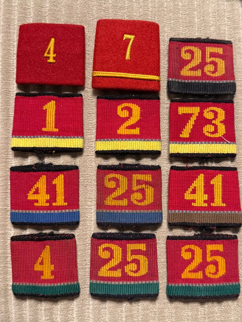 Schweizer Armee Placchette & Badge: 12 Patten Artillerie - Schweizer Armee – Usato da Brütten venduto da Hst1