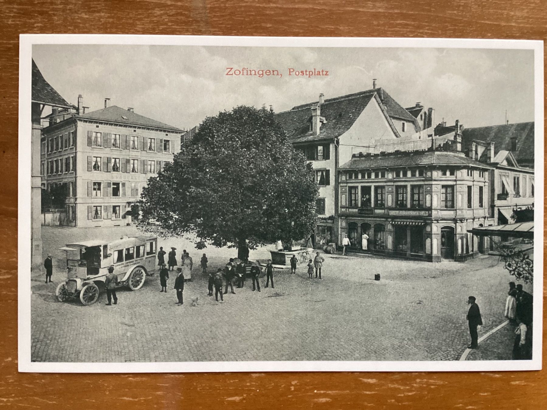 Ansichtskarten: AK Zofingen 1910. Postplatz mit Postauto. Reprint! – Neu (gemäss Beschreibung) aus Zürich von tol_b7c7